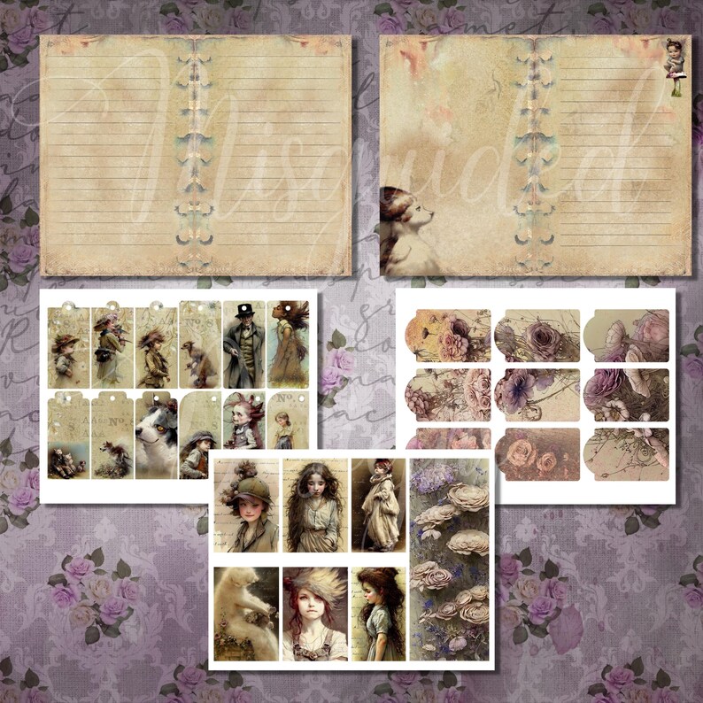 Junk Journal Kit Digital Journal Kit Printable Journal Etsy