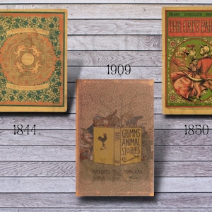 Printable Vintage Childrens Books, Book Covers, Vintage Ephemera, Book Lover Gift, Book Pages ...