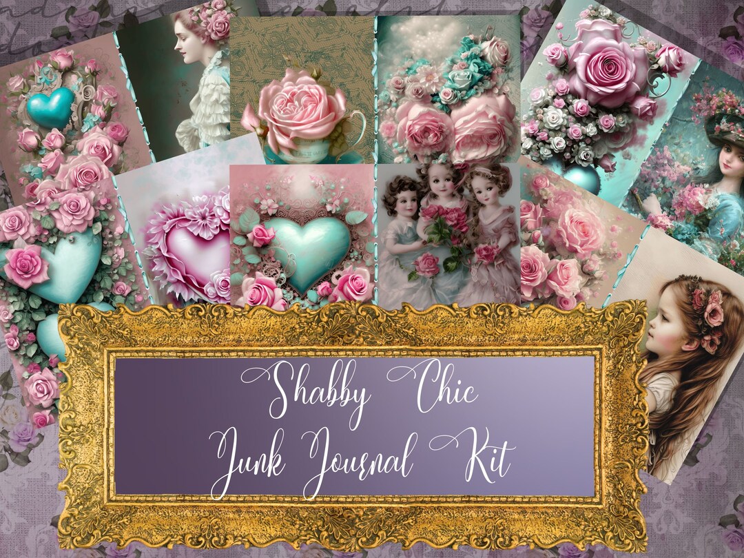 Printable Shabby Chic Junk Journal Kit | Digital Download | Collage ...