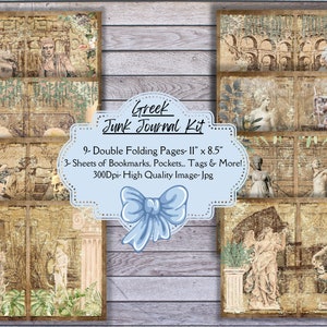 Vintage Ephemera Junk Journal Kit - Digitale Download - Scrapbooking, Afdrukbare Journal Pagina's, Digitaal Papier, Junk Journal Supply