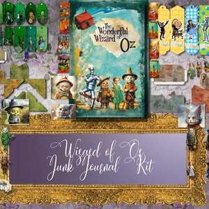 Wizard of Oz Junk Journal Kit | Printable Journal | Junk journal kit | junk journal pages