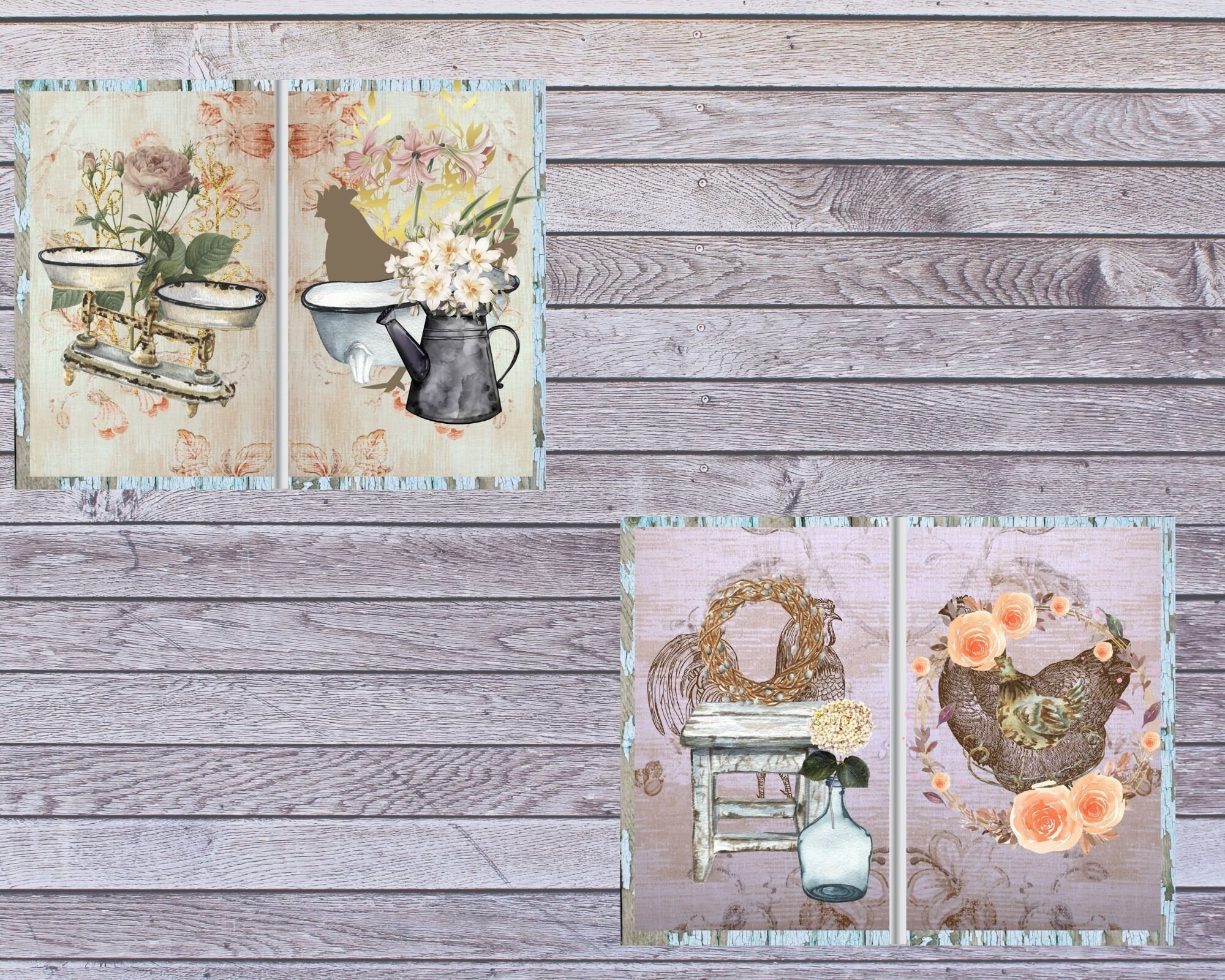Printable Farmhouse Junk Journal Kit Instant Download - Etsy