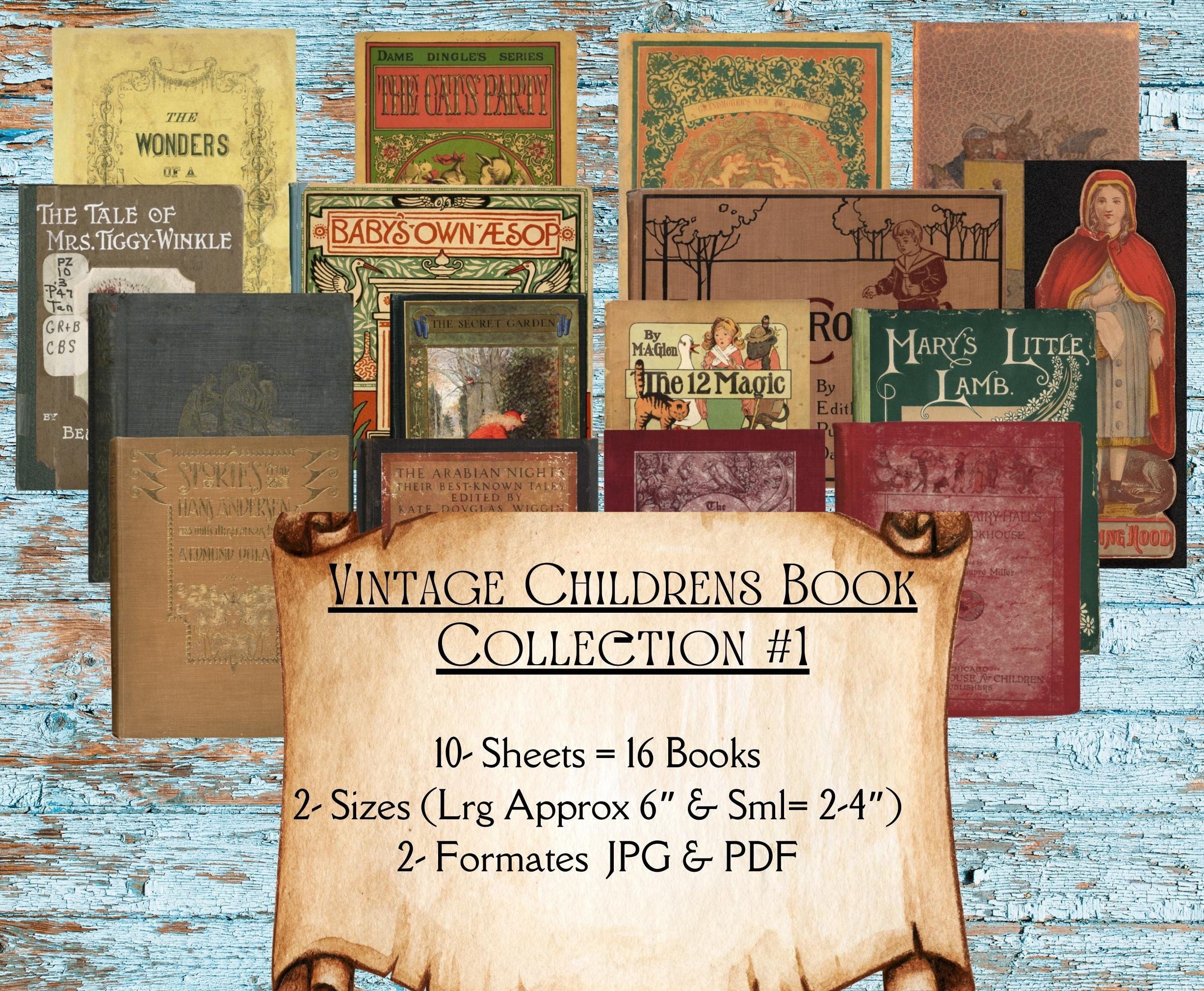 Printable Vintage Childrens Books Book Covers Vintage - Etsy