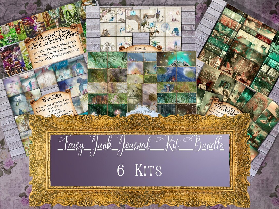 Buy Fairy Junk Journal Kit Bundle: Fantasy Digital Journal, DIY ...