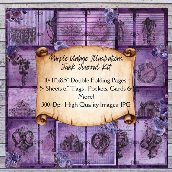 Printable Junk Journal Paper Kitprintables for Junk Journals - Etsy