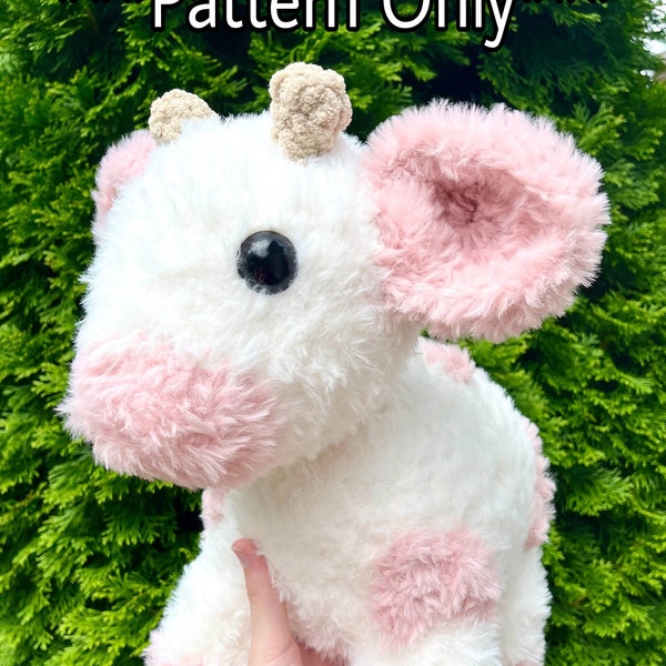 Crochet Cow Pattern- Fluffy Cow Pattern
