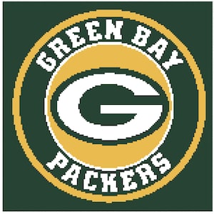 Modèle de couverture au crochet Green Bay Packers (c2c, y compris les instructions écrites)