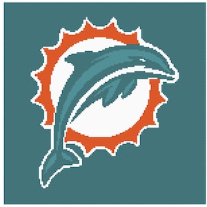 Miami Dolphins Crochet Blanket Pattern (c2c including written instructions)