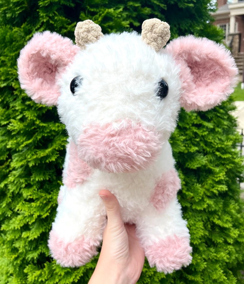 Crochet Cow Pattern Fluffy Cow Pattern Etsy Australia