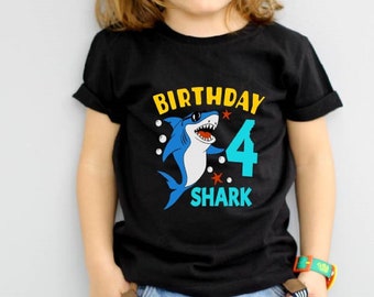4th Birthday Shark Party Gift for 4 Year Old Toddler Hoodie Shark Loving Kids 