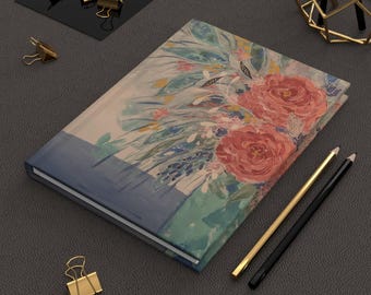 Floral Hardcover Journal – Elegant Lined Writing Notebook