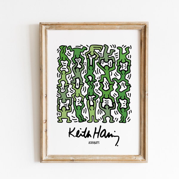 Keith Haring Poster, Keith Haring Print, Exhibition Poster, Digital Download Wall Print, Keith Haring Art Exhibition Poster