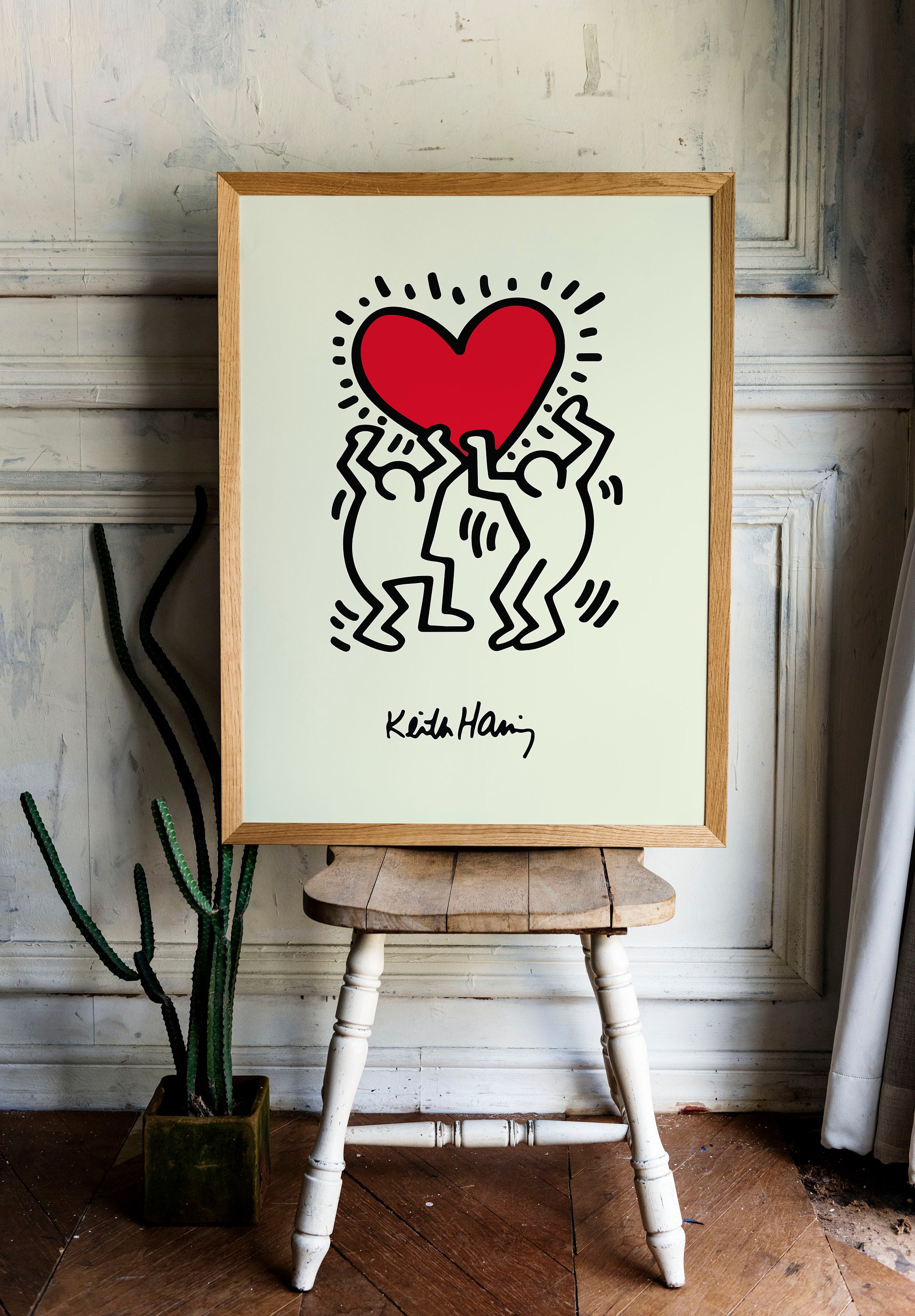 Discover Poster di Keith Haring, Keith Haring Heart