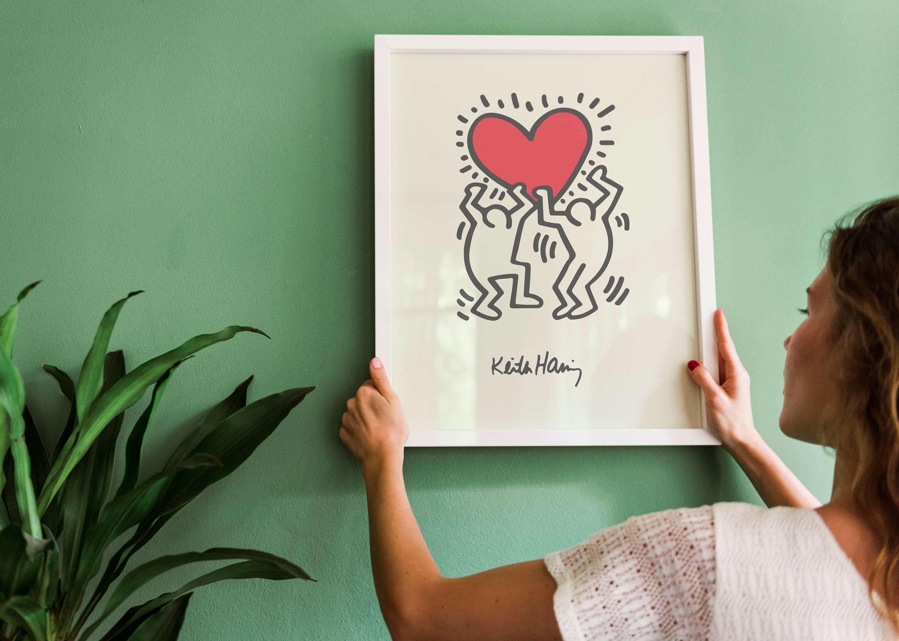 Discover Poster di Keith Haring, Keith Haring Heart