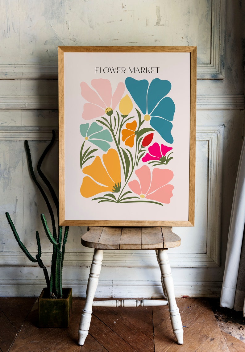 Flower Market Poster, Matisse Print, Henri Matisse Print Wall Art, Digital Download Wall Print, Large Printable Art, Nature Art image 2