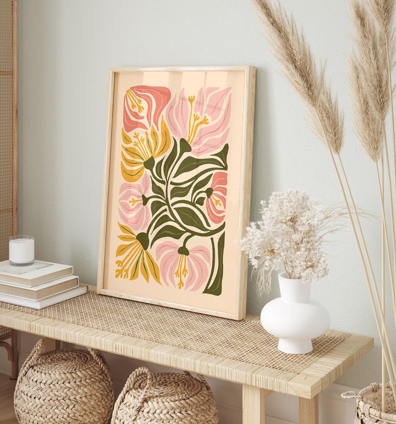 Set of 2 Print, Print Wall Art, Flower Print Set, Flower Market Set, Digital Printable Wall Art, Poster Print, Poster Set, Matisse Print image 4