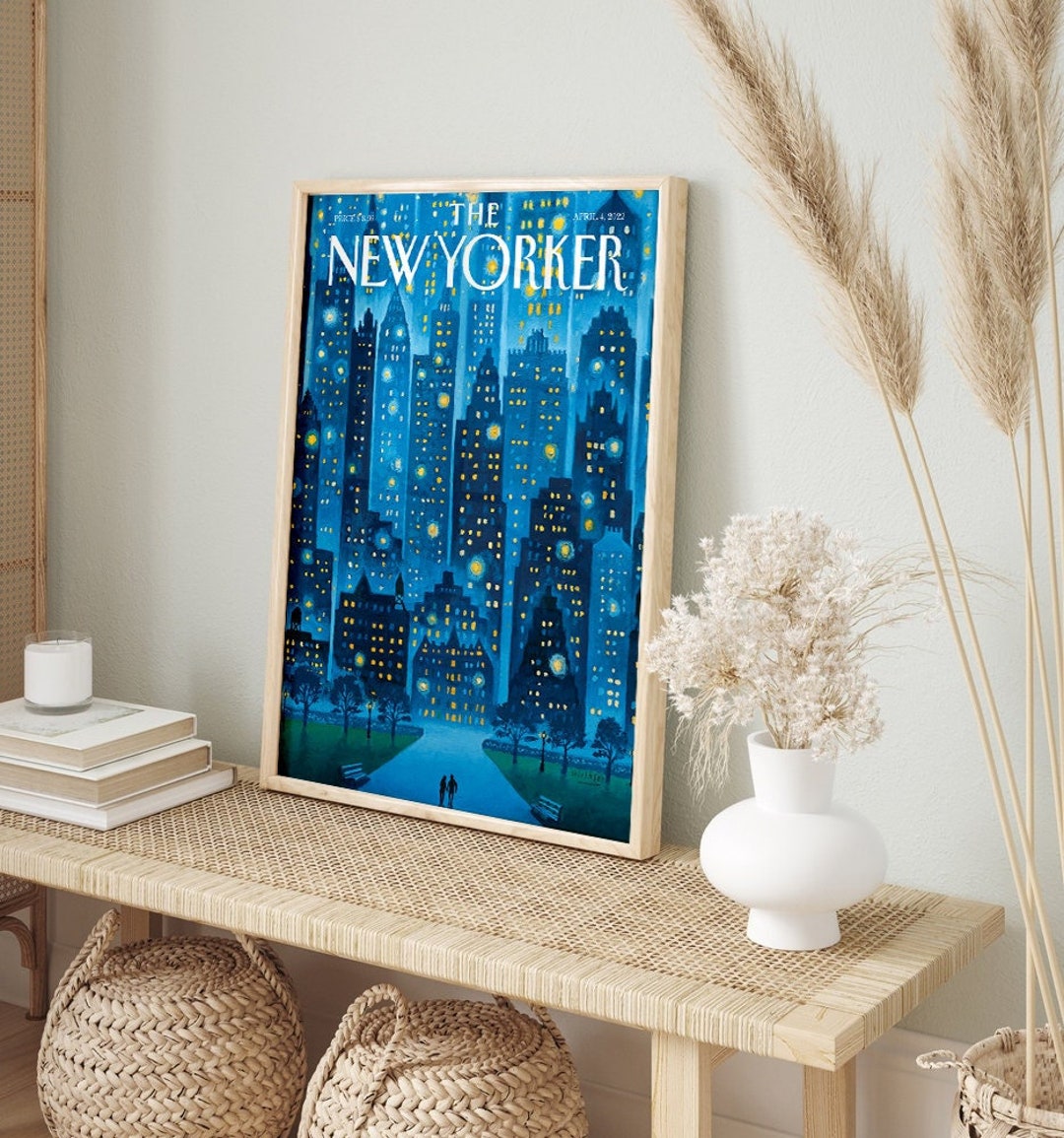 New Yorker Cover Art Print, New York City Poster, New Yorker Print ...