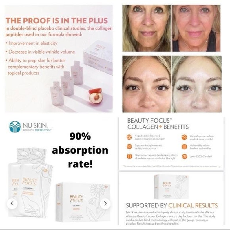 Nuskin Beauty Focus Collagen Plus Hydration and Elasticity Etsy Australia
