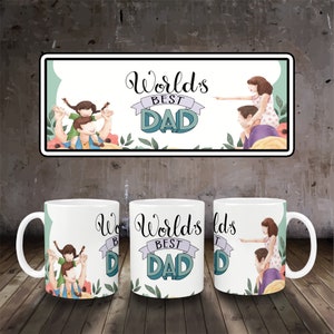 11oz & 15oz Mug Sublimation Designs.dad png.Mug PNG File Digital Download, Coffee Mug Png, Mug Template.father&#39;s day mug full wrap.dad png