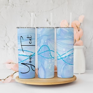 Add Your Own Text.Name blue Marble Glitter Sublimation Tumbler Designs - 20oz Skinny Tumbler Templates - PNG