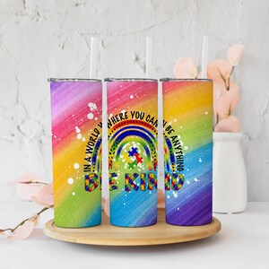 Autism tumbler png. autism mom Sublimation Tumbler Designs - 20oz Skinny Tumbler Templates - PNG.autism tumbler wrap
