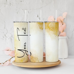 Add Your Own Text.Name yellow Marble Glitter Sublimation Tumbler Designs - 20oz Skinny Tumbler Templates - PNG