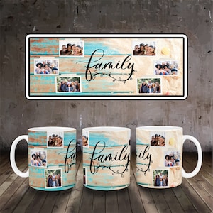 11oz & 15oz family photos Mug Sublimation Designs.png.Mug PNG File Digital Download, Coffee Mug Png, Mug Template. full wrap family png