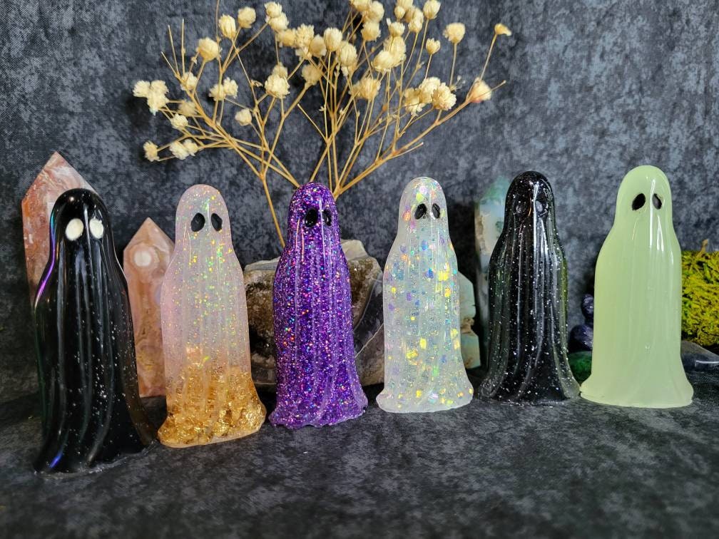 Glittering ghost figurine