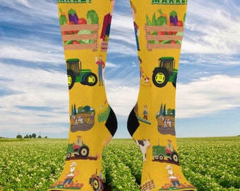 Farmers Life Socken - Perfektes Bauerngeschenk für Landwirt, Bauernsocken, Geburtstagsgeschenk, einzigartige Geschenkidee, Urlaub, BFF Geschenk