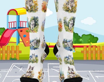 Husky Dog Socks - Perfect Husky Lovers gift, Dog socks, Dog Mama gift, Birthday, Pet Owner gift, Novelty socks, Holiday, BFF gift