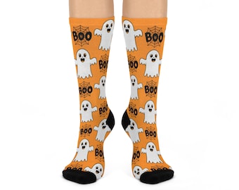 Regalo perfecto para Halloween: calcetines de fantasmas de Halloween / Divertidos, regalo para fiestas de Halloween, calcetines para pedir dulces, calcetines lindos de Halloween, regalo único