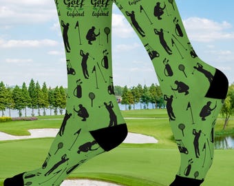 Calcetines Golf Legend: regalo perfecto para golfistas, amantes del golf, entusiastas del deporte, Día del Padre, regalo para mejores amigos, calcetines de torneo.