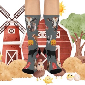 Funny Cows N Steaks Socks - Perfect Beef Lover-cadeau, cadeau koe, biefstuksokken, verjaardagscadeau, uniek grappig cadeau, vakantie, BFF-cadeau