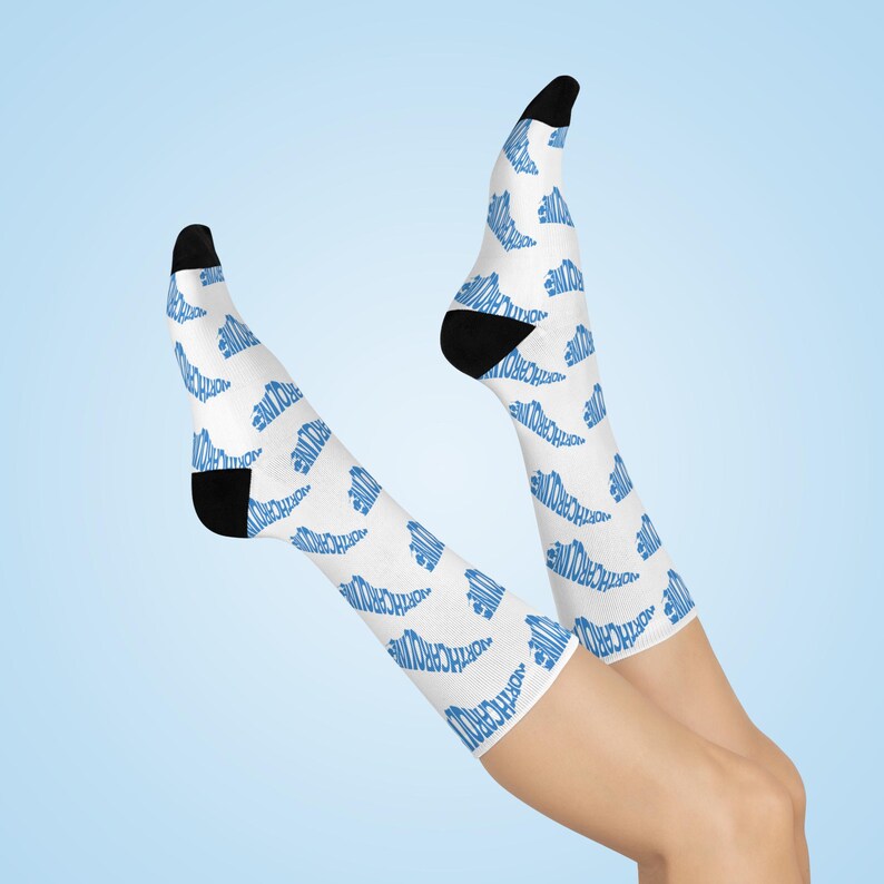 Calcetines de Carolina del Norte: regalos perfectos de Carolina del Norte, calcetines de cumpleaños, recuerdos únicos, calcetines novedosos, vacaciones, regalos para mejores amigos. imagen 1