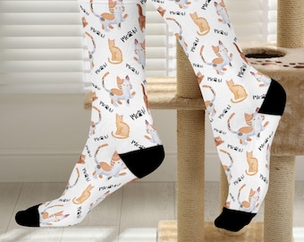 Calcetines con estampado de gato: regalo para amantes de los gatos