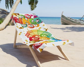 Bingo Beach Towel, Fun Poolside Accessory, Perfect for Game Nights, Summer Vacations, Friend Gatherings, Unique Gift Idea