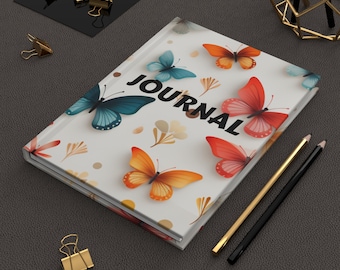 Butterfly Hardcover Journal – 150 Lined Pages, Matte Finish Writing Notebook