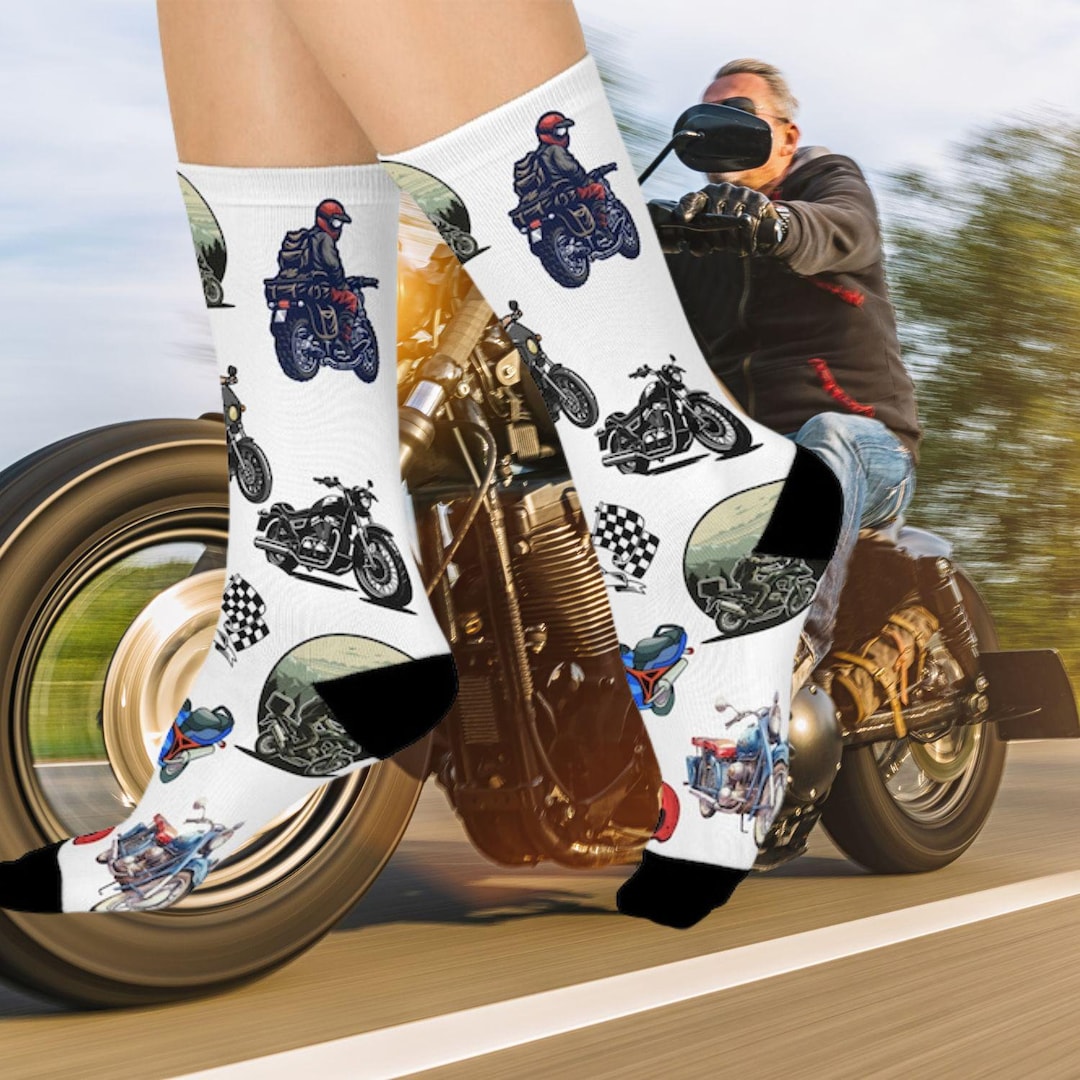 Motorcycle Racing Socks Motorcycle Life Socks - Perfect Motorcyclist Gift, Motorcycle Rally ...