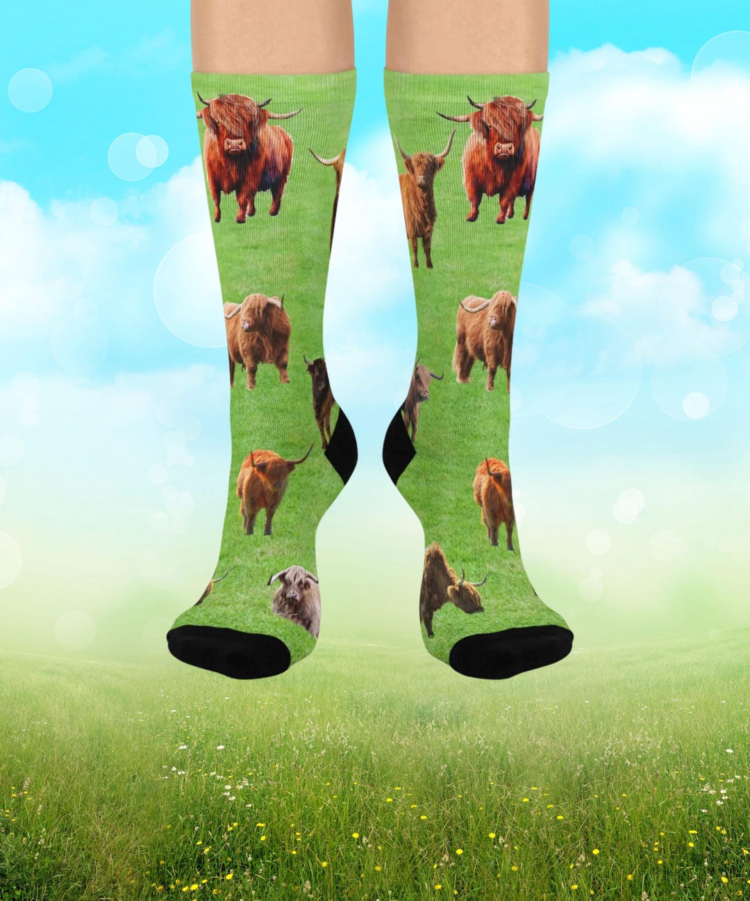 Cow Java Sock Highland Cow Socks - Perfect Highland Cow Gift, Funny Animal Socks ...