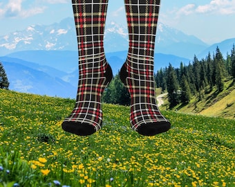 Plaid  Socks - Perfect Tartan gift, Tartan socks, Cozy Fashionable Sock Gift, Casual Wear, Travel Accessories, Holiday, BFF gift