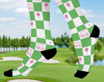 Women Golf Socks - Perfect gift for Women Golfers, Golfer socks, golfing footwear, Birthday, Unique gift idea, Holiday, BFF gift