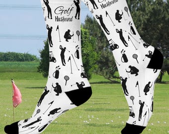 Husband Golf socks -  Perfect Husband gift, Golfing socks, Birthday, Anniversary, Tournament socks, Golfing Gift, Holiday, BFF gift