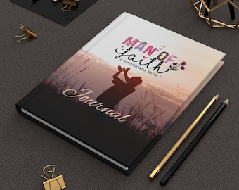 Faith Hardcover Journal - Perfektes christliches Glaubensgeschenk, tägliches Hingabe Notizbuch, Dankbarkeits-Journal, christliches Geschenk, Urlaub, BFF Geschenk