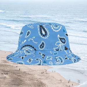 Paisley Print Bucket Hat for Summer, Trendy Sun Hat, Festival Headwear, Beach Accessory, Vacation Essential, Gift for Her