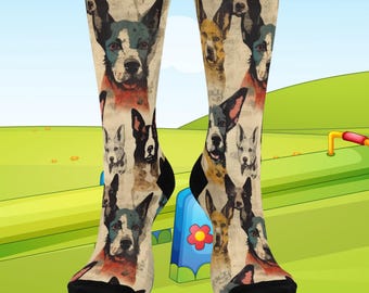 Hundälskare strumpor - Perfekt present till hundälskare - Strumpor med husdjurstema, roliga djurtrycksstrumpor, hundfans, present till husdjursägare, present till hundmamma,