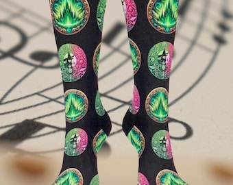Wicked socks, Wicked Fan, Musical gift, Friends gift, Christmas gift, birthday Cushioned Crew Socks