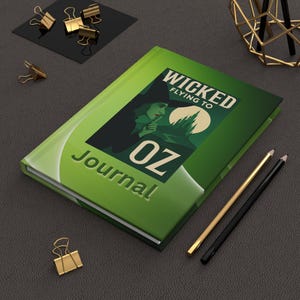 Wicked Flying To Oz Matte Journal, , Notebook, Diary, Writing Journal, Wicked gift, Gift for Writers