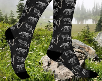 Chaussettes de loup - Cadeau parfait pour les amoureux des loups, cadeau d'un ami loup, chaussettes de loup uniques, cadeau de la faune, cadeau d'anniversaire, vacances, idée cadeau BFF
