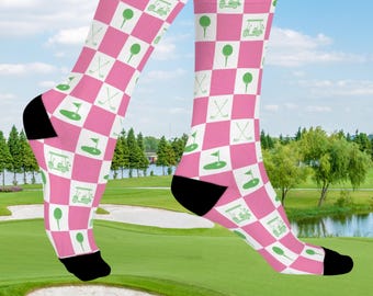 Women's Golfing Socks - Perfect gift for Women Golfer,  Socks for Golfers, Sports Apparel, Golf Accessories, Birthday, Ladies Golf Clothing,