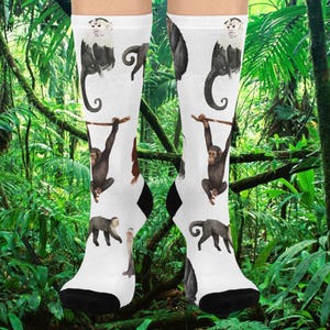 Calcetines de mono, regalo de mono, regalo para dueños de mascotas, regalo para amigos, calcetines acolchados de cumpleaños